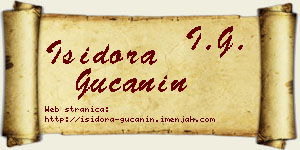 Isidora Gučanin vizit kartica